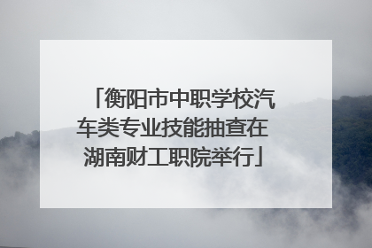 衡阳市中职学校汽车类专业技能抽查在湖南财工职院举行
